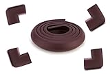 Agooding Brown 2 Meters Premium High Density Childproofing Table Edge Protector with 4 Same Color Co