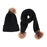 Domybest 秋冬 2点セット ベビーキャップ ニット 帽子 スカーフ 5色 暖かく保つ 快適 柔らかく 誕生日 幼稚園 防寒対策 七五三 お子様の誕生日 記念日 出産祝い お祝いギフト