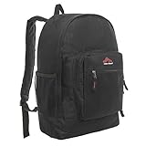 17 Inch Kids School Book Bag / Lightweight Outdoor Backpack Shoulderbag - Black [並行輸入品]