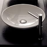Scarabeo Scarabeo 8044-No Hole-637509854973 Ceramic Bathroom Sink Vessel, White [並行輸入品]