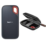 Sandisk Extreme Portable 2TB USB 3.2 Gen 2 Type-C 外付けSSD V2 ブラック HD-2ドライブケース付き