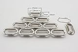 穴径19mm ハトメ アイレット 楕円形 鳩目 座金付き 鉄製 40個入り (ニッケル) D65