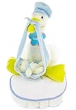 Stork Nest New Baby Boy Diaper Cake - Great Centerpiece or Shower Gift Idea by Cashmere Bunny [並行輸入品