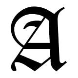 一文字からの A フォント Encient German Gothic Sサイズ 3cm×3cm 一文字からの ステッカー Old English mojis-germa0Sa-ds