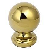 uxcell ボールトップキャップ 階段ニューエルフェンスポスト用 63mm 201ステンレススチール ゴールドトーン