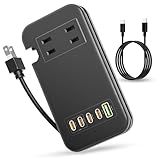 素直な虹 電源タップ USB-C コンセント PD 65W Type-C 【4つUSB-C ポート・USB-A ポート・２つACコンセント・PSE認証済・ケーブル収納式】急速充電 USB C-C 65Wケーブル付き 電源ケーブル30cm AC1400W出力 ノートＰＣ MacBook/iPad/iPhone Xperia/Galaxy/Androidなどに対応