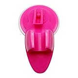 可動式　真空吸着カップ・ベースの浴室のシャワーヘッドホルダー　ブラケット　ホット・ピンク