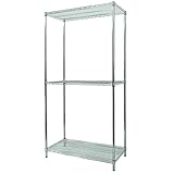 タル スチール ラック サイズ（約）：幅90cm × 奥行45cm × 高さ180cm × 3段 スチールラック スチールシェルフ 収納ラック 収納棚 メタルシェルフ メタル パイプラック ラック シェルフ 洋服収納 衣類収納 キッチン 収