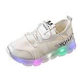 スニーカー キッズ 発光シューズ 男女通用 発光モード カップル シューズ 光る靴 子供用 kootk ホワイト 23=内径13.8cm
