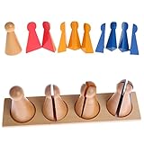 kocome Montessori材質木製スコア人形キッド教育玩具for preschool learning