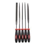 monkeyjack 5点/セットファイルセットニードルファイルフラットラウンド半分ラウンド三角形ファイルwithソフトハンドル