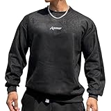 [Anmur] メンズ オーバーサイズ 長袖 Tシャツ ジム 筋トレ スポーツウェア トレーニングウェア ストレッチ パーカー ボディビル 春秋冬