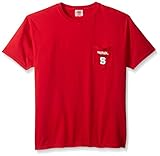 NCAA North Carolina State Wolfpack野球フレーム半袖ポケットTシャツ、Large、レッド