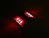 ソーラー充電式2×3LED（6LED） 赤色『常時点灯タイプ』道路鋲、路肩鋲、階段ランプ【 省エネ 】【 耐久性 】アルミ合金