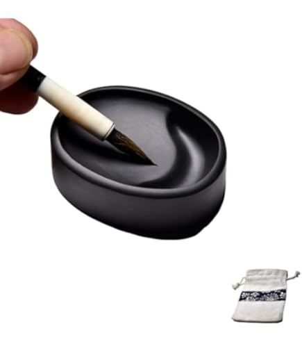 Amazon | 硯 歙州硯 墨池 天然原石 すずり 硯石 文房四宝 書道用具