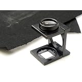 リネンテスター I-CW10 (10倍15mm) 2枚レンズ・縞見ルーペ1mm目盛(測定範囲15mm)　（CK-I-CW10）