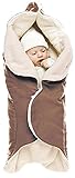 Wallaboo Baby Blanket Cozy Faux Suede with Thick Shearling Lining, Chocolate by Wallaboo