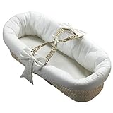 BabyDoll Eyelet Fitted Baby Moses Basket Butter [並行輸入品]