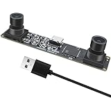 1200P USB ステレオ カメラ モジュール グローバルシャッター 60FPS/120FPS 3D デュアルレンズ 94°視野角 同期型 ウェブカム VR 視覚分析 顔認証 ウェブカム パソコン PCカメラ ストリーミング USBプラグ&プレイ Linux Windows Android Mac Youtube zoomなどに対応