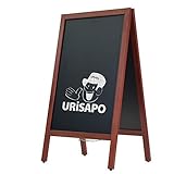 KMA URISAPO [ブラックボード] A型看板 90 両面黒板 (Lサイズ) 濃茶 木製...