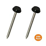 250 x 40 mmブラックUPVC Poly Topピン釘プラスチックHeadedステンレススチール