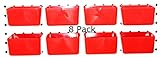 Pegボードレッドプラスチックパーツビン8パックフックto Pegツールボード – workbench-送料無料