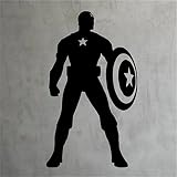 YINGKAI Cartoonキャプテンアメリカシールド壁ビニールデカールComics Super HeroステッカーリビングルームホームビニールCarving壁デカールステッカー子供部屋ホームウィン