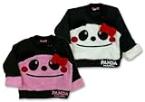 (パンダマニア)PANDA MANIA リボン付 ボアフリース パンダちゃんアップリケ トレーナー 90cm ピンク
