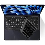 EooCoo【JP JIS配列2026 Macbook Neo/Air/Pro M5 PRO/MAX 対応】キーボードカバー用Macbook Neo/Pro 14/16インチ Air 13.6/15インチM5 M4 M3 M2 0.12MM極薄防塵防水プレミアムプロテクターA3449 A3240 A3427 A3426 A3112 A3113 A3434 A2681 A3401、TPUブラック