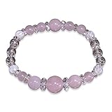 [サンテリア] ローズクォーツ 星座石 数珠 てんびん座 天然石 パワーストーン ブレスレット ユニセックス LL