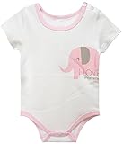 iCrazyベビー女の子ピンクElephant Bodysuits カラー: ピンク