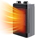 HEVUMYI セラミックヒーター【2023省エネモデル】暖房器具 3秒速暖 3段階温度調節 8W 600W 1200W 70°首振り 過熱