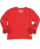 Ruffle Butts【ラッフルバッツ】Red Ruffled Long Sleeve Layering Tee(18カ月～24カ月) [RB0658-18-24]