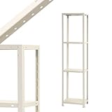 スマートラック NSTR-624 幅45×奥行30×高さ180cm 4段 ホワイト 40㎏/段