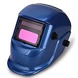 溶接ヘルメット、ソーラーパワーオートダークニングとワイドシェードレンジコントロール9-13研削機能付エクストラレンズカバーArc Tig Mig Plasma