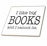 3dRose ct_112244_4 I Like Big Books and I Cannot Lie-Ceramic Tile, 12-Inch [並行輸入品]