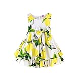 Ochine　欧米風　女の子　袖なし　可愛い柄　リボン飾り 綺麗な 花の飾り付け 蝶結び　夏らしい 　お姫様スカート