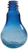 Torre & Tagus 902060B Lightbulb Glass Crackle Vase, Tall, Blue [並行輸入品]