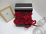 20本バラBOX　お花が詰まったサプライズBOXアレンジメント　レッド