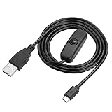 Vbestlife VBESTLIFE ON/OFFスイッチ付き マイクロUSB電源充電ケーブル Raspberry Pi 3 / 2 / B/B+ / A対応