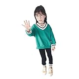 ベビー服 子供服 Pojour 冬秋 防寒 女の子長袖 無地V襟Tシャツ+パンツ トレーナー パジャマ 普段着 可愛キッズ服 新生児 赤ちゃん オシャレ 綿 旅行 記念日 プレゼント