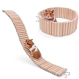 Chocople ハムスター おもちゃ 小動物 はしご フェンス 木製 (幅8cm×長さ40cm)