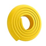 MIFO コーナーガード L字タイプ 赤ちゃん お年寄りに優しい けが防止に 介護 育児 コーナーガード 両面テープ付き 取付簡単 テーブル ドア 本棚等に 長さ2m (オレンジ（ゴールド）)