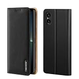 スマホケース for iPhone 14 Plus 用ケース 手帳型 本革 磁石付き ベルト無し カード収納 カードポケット スタンド機能 アイフォン 14 プラス カバー耐衝撃 耐摩擦 全面保護 高級 シンプル(iPhone 14 Plus ブラック)
