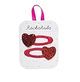 Rockahula Kidsロッカフラキッズ/H567Rグリッターハートクリップ/レッド