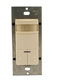 Leviton ODS0D-TDT Dual-Relay, Decora Passive Infrared Wall Switch Occupancy Sensor, Auto-On or Manua