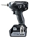 日立工機 18V コードレスインパクトドライバー 充電式 3.0Ahリチウムイオン電池、充電器、予備電池、ケース付 ブラック WH18DKL(2LSCK)(B)