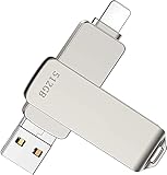USBメモリ iphoneUSB 512GB 大容量 MFi認証 USB3.0メモリー 高速データー伝送 外付けドライブ 小型 360度回転式 スマホ対応 防水 防塵 耐衝撃 容量不足解消, ブラック