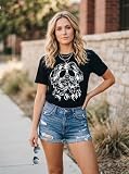 メンズ、マルチーズドッググラフィック、ファッショングラス、ヘビーウェイトコットン、Tシャツ, ブラック, X-Large
