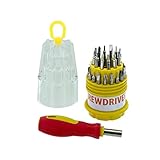 bulk buys OB793 31 in 1 Screwdriver Set Counter Top Display, Transparent/Yellow/Silver [並行輸入品]
